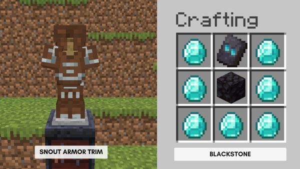 Crafting Recipes Of Armor Trims In Minecraft 1 20 2023   Crafting Recipe Of Snout Armor Trim 